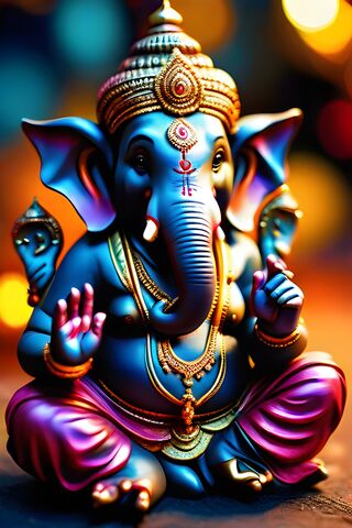 Vibrant Ganesh Idol 🐘✨