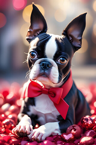 Valentine Boston Terrier