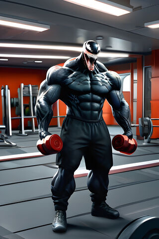 Venom Working Out In The Gym