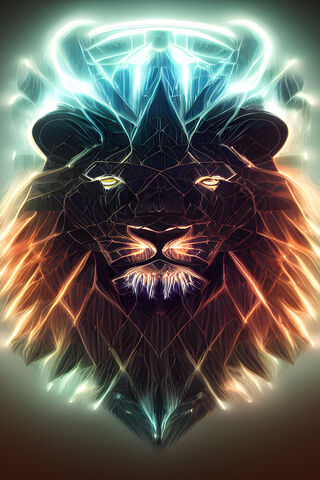 Majestic Neon Lion 🦁✨
