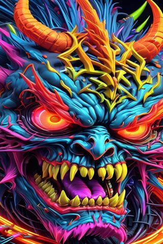 Vivid Demon Face 🎨👹