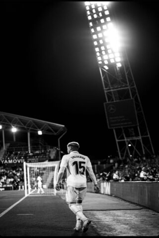 Nighttime Soccer Action..