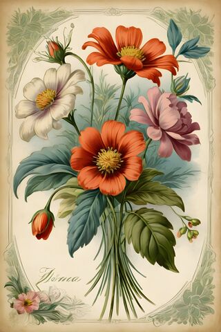 Vintage Floral Beauty 🌸🌼