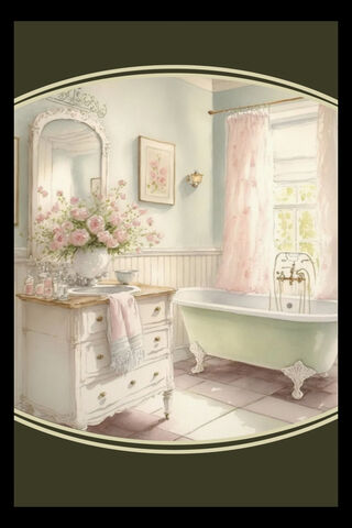 Charming Vintage Bathroom 🌸🛁