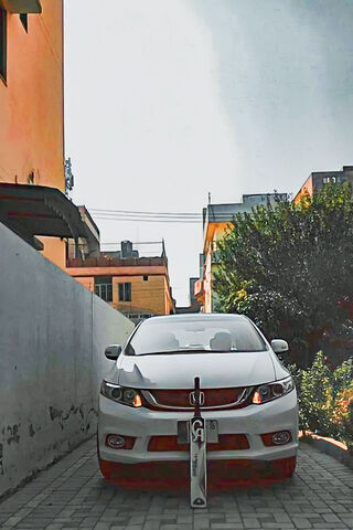 Sleek White Ride 🚗✨