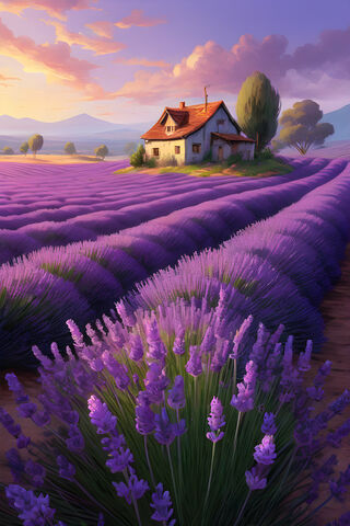 Serene Lavender Fields ..