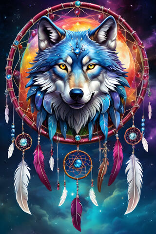 Wolf Dream Catcher 4