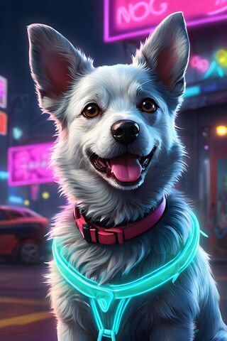 Woofing in Neon Nights 🌟🐾