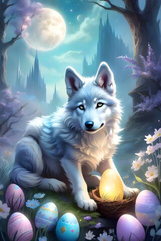 Wolf With Eggs