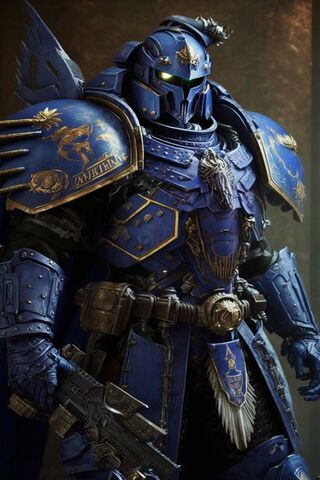 Galactic Guardian in Blue Armor 🌌⚔️