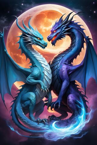 Wolf Fire In Blue