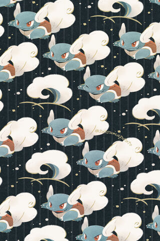 Whimsical Water Poku00e9mon Pattern