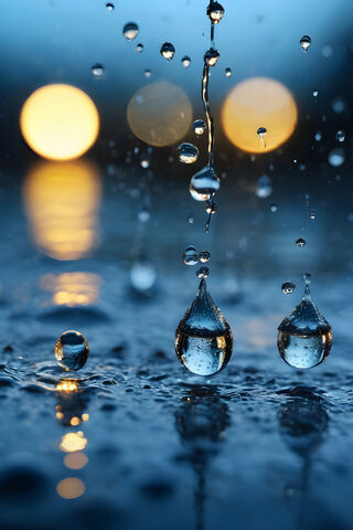 Water Drops On A Surface