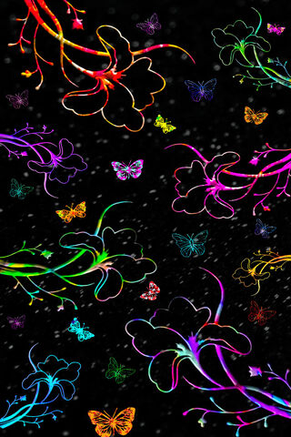 Whimsical Neon Spring