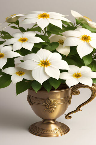 White Flowers In Vase