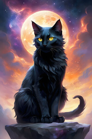 Mystical Midnight Cat 🌙🐾