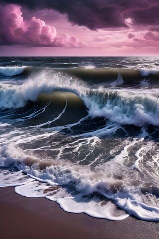 Waves Crashing On A Beach