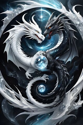 White and Black Dragon