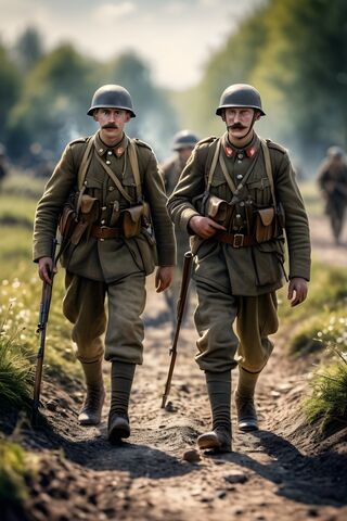 Marching Through History: Soldiers of the Past ⚔️🌄