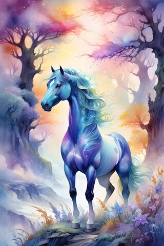 Watercolors & A Horse