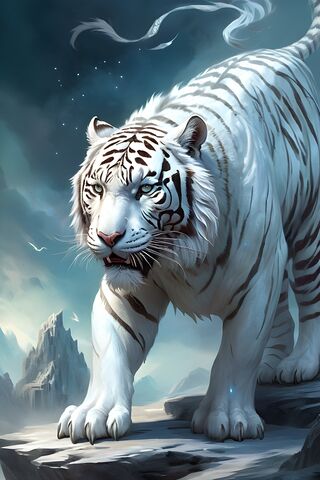 Majestic White Tiger 🐅✨