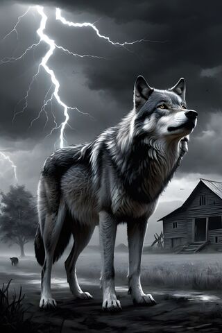 Wolf In A Storm