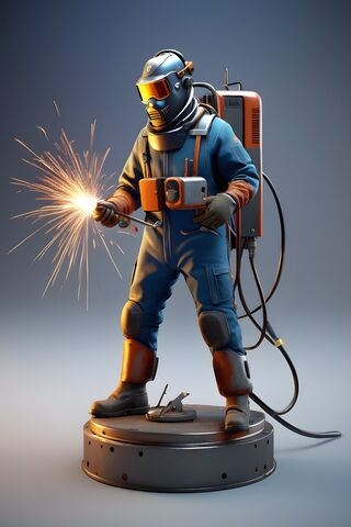 Futuristic Welder in Action 🔧✨
