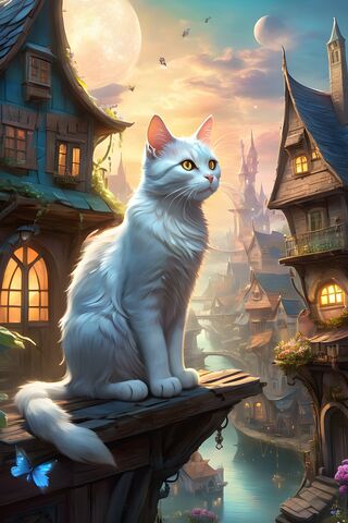 White Cat Little Town