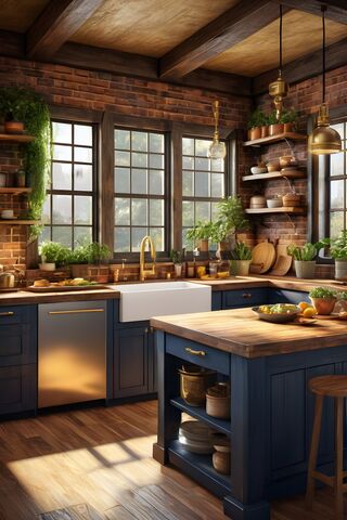 Warm Cozy Chic Kitchen