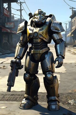 Power Armor Guardian in a Post-Apocalyptic World ⚙️💥