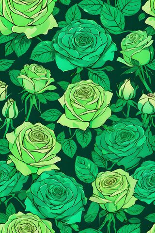 Lush Green Rose Garden ..