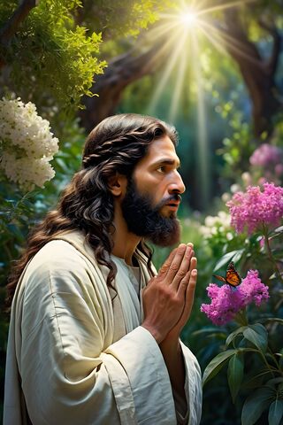 Yeshua Praying In The Garden