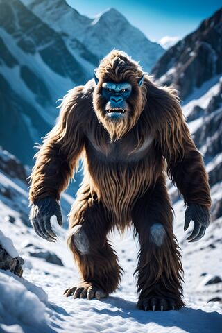 The Mighty Yeti in the Mountains 🏔️❄️