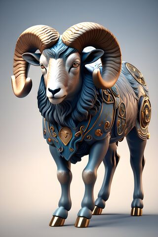 Majestic Ram Sculpture ..