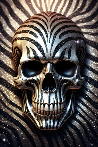 Zebra Stripes Skull