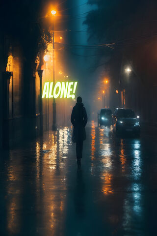 Alone in the Mist 🌧️✨