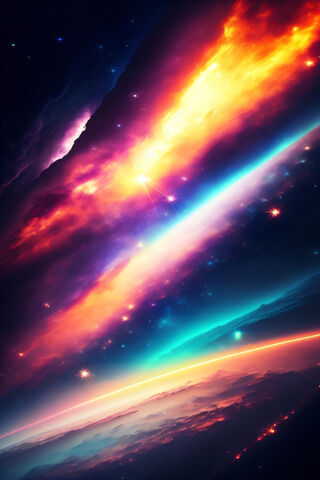 Celestial Symphony: The Dance of Colors in Space' 🌌✨