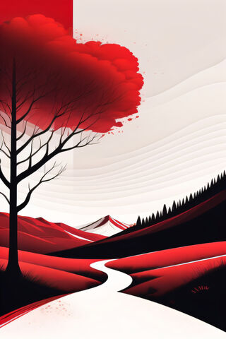 Crimson Serenity 🌄❤️