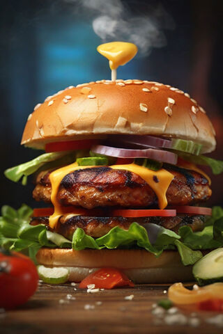 Ultimate Cheesy Burger Delight 🍔🧀