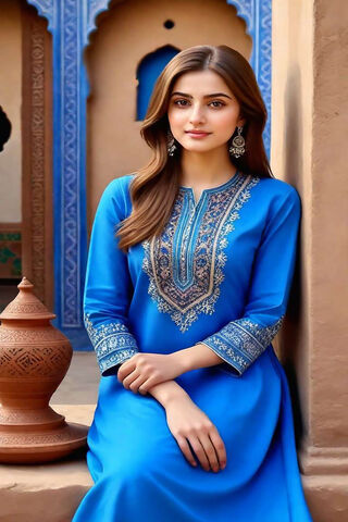 Radiant Elegance in Blu..
