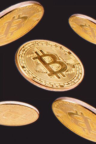 Shimmering Bitcoin Coins 💰✨
