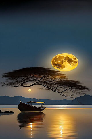 Enchanted Moonlit Serenity 🌙🚤