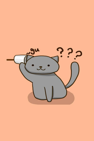 Curious Cat with a Cup ..