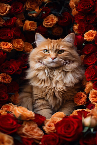 Majestic Feline Among R..