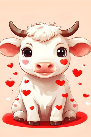 Adorable Love Cow 🐄❤️