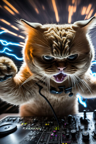 DJ Ginger Club Cat