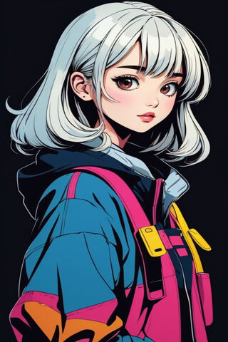 Stylish Anime Girl in M..