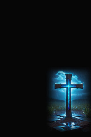 Glowing Cross in the Night 🌌✨