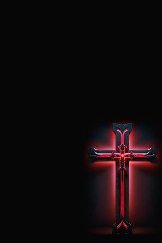 Illuminated Cross in Darkness ✝️✨