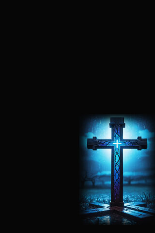 Glowing Cross in the Night 🌌✨